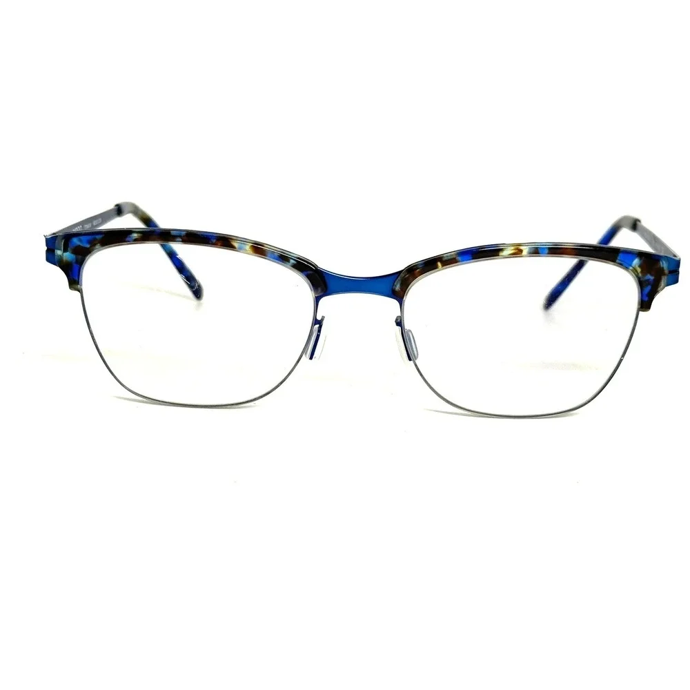 Modo 4515 Titanium Eyeglasses Blue Brown Tortoise Semi Rimless Frames 51-18-140
